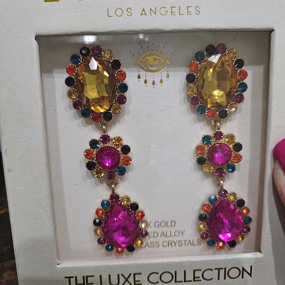 Assorted Silver-Tone Rhinestone Earrings & Necklaces - Picture 2 of 9